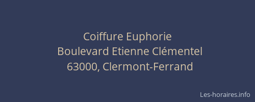 Coiffure Euphorie