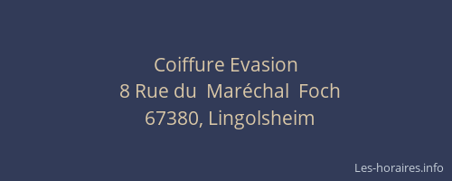 Coiffure Evasion