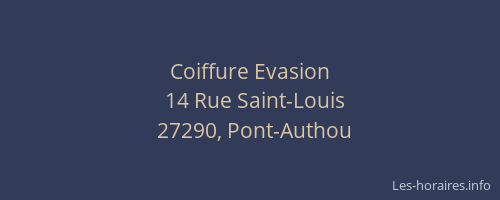 Coiffure Evasion