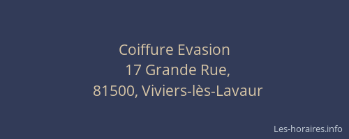 Coiffure Evasion