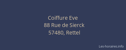 Coiffure Eve