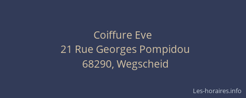 Coiffure Eve