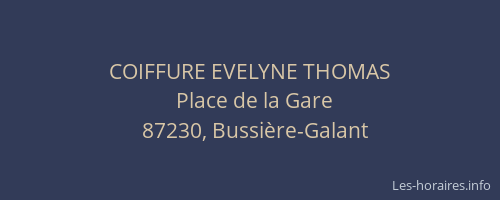 COIFFURE EVELYNE THOMAS
