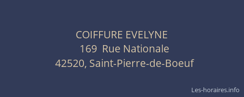 COIFFURE EVELYNE