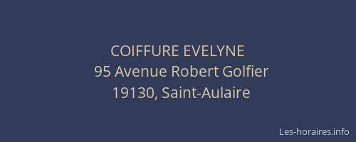 COIFFURE EVELYNE