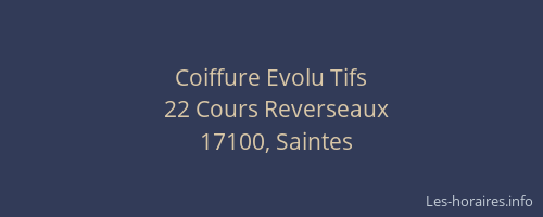 Coiffure Evolu Tifs