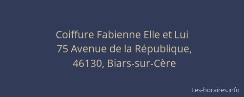 Coiffure Fabienne Elle et Lui