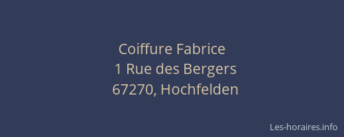 Coiffure Fabrice