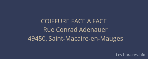 COIFFURE FACE A FACE