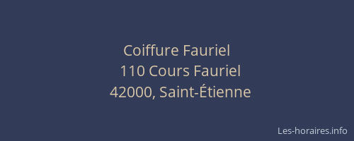 Coiffure Fauriel