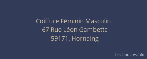 Coiffure Féminin Masculin
