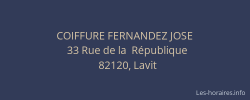 COIFFURE FERNANDEZ JOSE