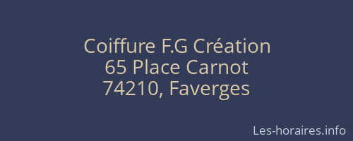 Coiffure F.G Création