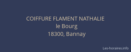 COIFFURE FLAMENT NATHALIE