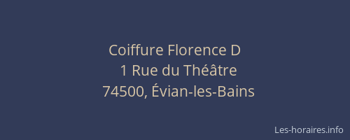 Coiffure Florence D