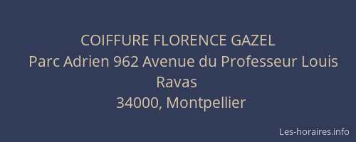 COIFFURE FLORENCE GAZEL