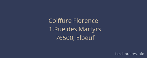 Coiffure Florence