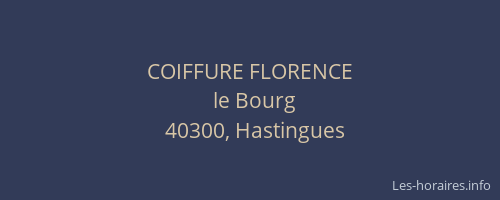COIFFURE FLORENCE