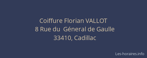 Coiffure Florian VALLOT