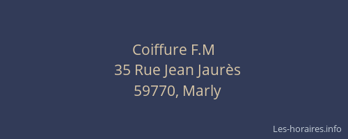Coiffure F.M