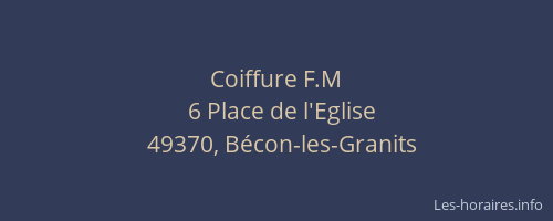 Coiffure F.M