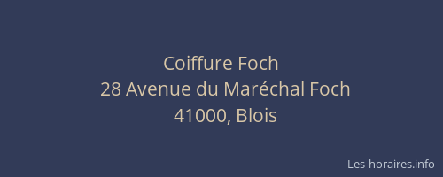 Coiffure Foch
