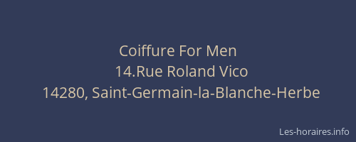 Coiffure For Men