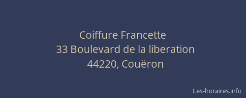 Coiffure Francette