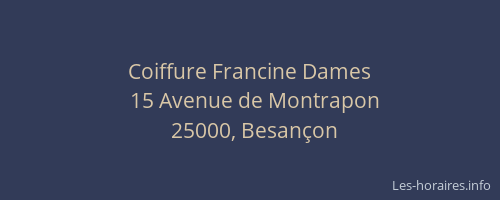 Coiffure Francine Dames