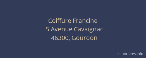 Coiffure Francine