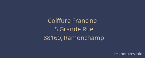 Coiffure Francine