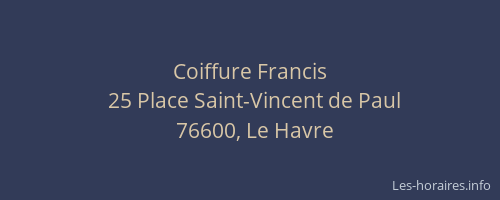 Coiffure Francis