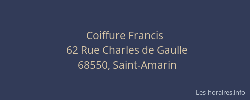 Coiffure Francis
