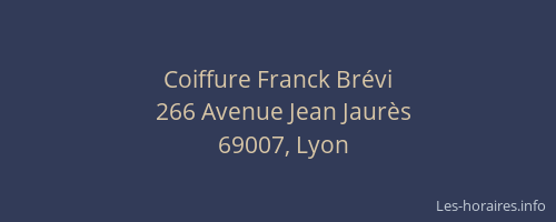 Coiffure Franck Brévi