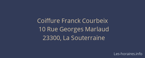 Coiffure Franck Courbeix