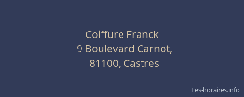 Coiffure Franck