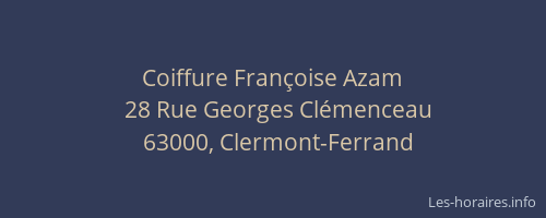 Coiffure Françoise Azam