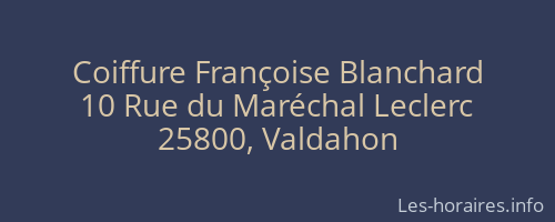 Coiffure Françoise Blanchard