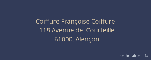 Coiffure Françoise Coiffure