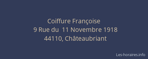 Coiffure Françoise