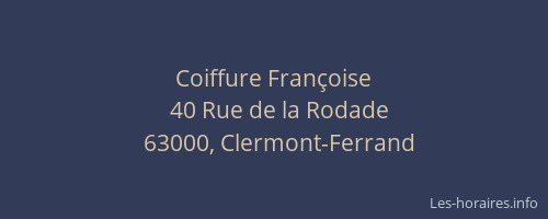 Coiffure Françoise