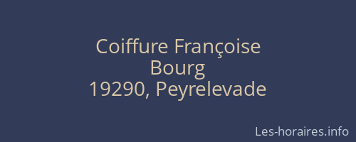 Coiffure Françoise