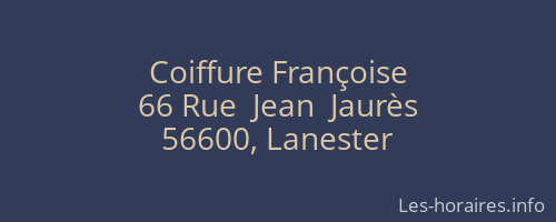 Coiffure Françoise
