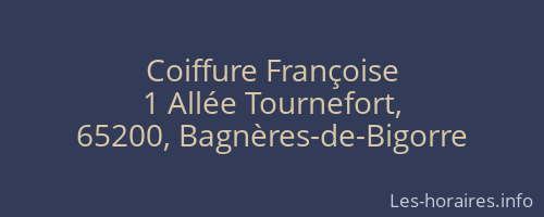 Coiffure Françoise