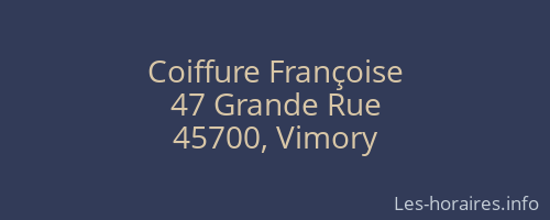 Coiffure Françoise