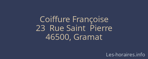 Coiffure Françoise