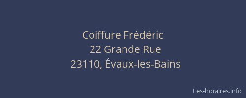Coiffure Frédéric