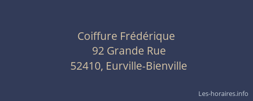 Coiffure Fr&eacute;d&eacute;rique