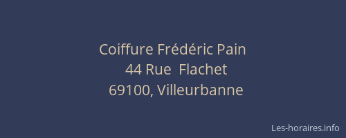 Coiffure Frédéric Pain
