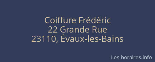 Coiffure Frédéric